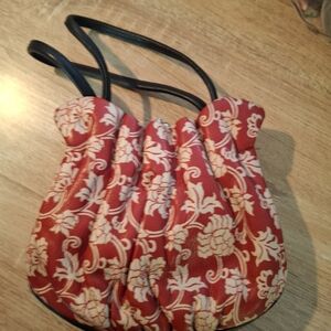 Elegant Red Floral Women's Bag